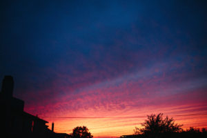 sunset over Conshohocken