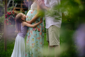 Princeton maternity session with big sister