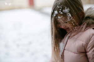 snowy hair