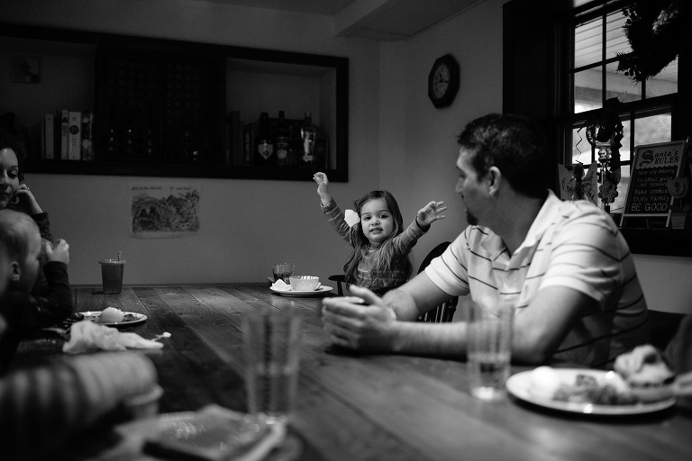 little girl at mealtime