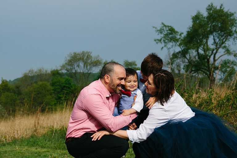 family hug main line family photographer