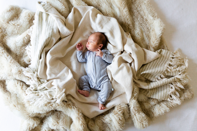 newborn baby portrait in Classic in home Newborn Session