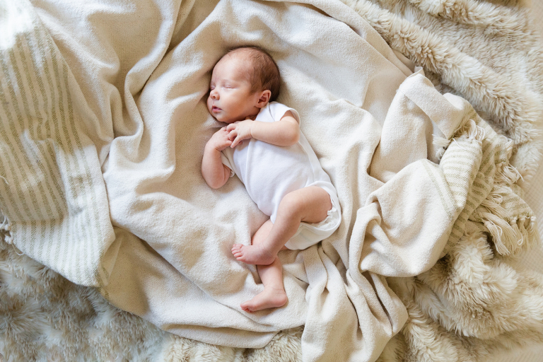newborn baby portrait in Classic in home Newborn Session