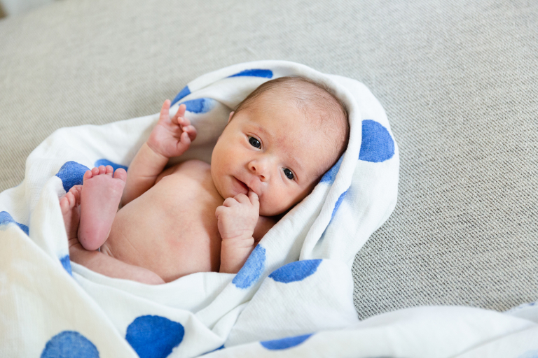 newborn baby portrait in Classic in home Newborn Session