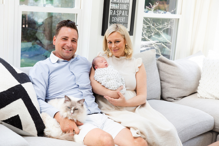 Family portrait in Classic in home Newborn Session